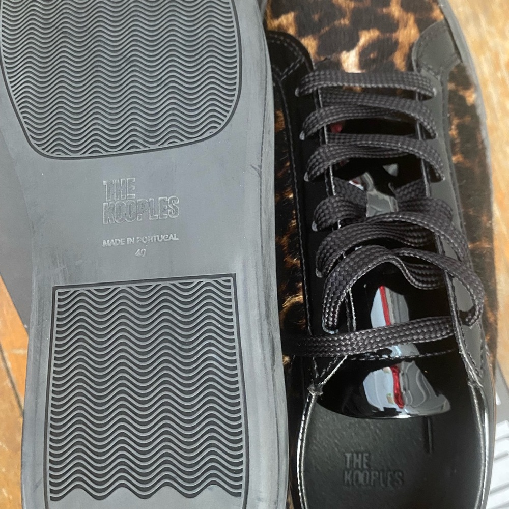 The Kooples Brown and Black Sneakers with Bold Design - Picture 3 of 5